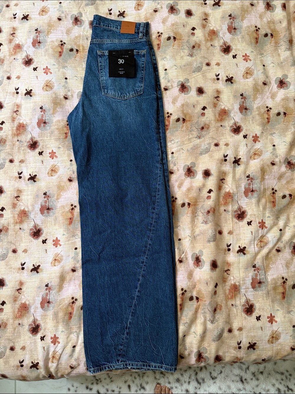 Anine Bing Mid-Blue High-Rise Wide-Leg Jeans - Picture 4 of 4